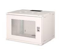 DIGITUS Armario de Red - Rack de 19 Pulgadas 7 U - sin Montar - Montaje en Pared - 400 mm de Profundidad - Capacidad de Carga 60 kg - Puerta de Acero Perforado - Serie Soho Pro - Gris