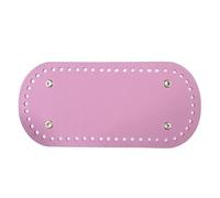 Base para Bolsos Crochet Fondo de 21,5x10cm largo for bolso tejido, Base cuero PU hecho a mano con agujeros, accesorios Diy, ganchillo, 1/3 Uds(Pink,3pcs)