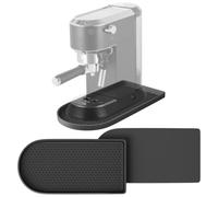 Base para cafetera, 40 x 20 cm, alfombrilla de silicona con borde para cafetera De'Longhi Philips Krups Grundig con filtro, máquina de portafiltro, máquina espresso, accesorios Ninja CREAMi