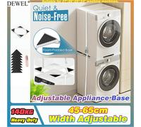 Base para lavadora DEWEL, kit de universal para lavadora y secadora, kit de apilamiento universal, accesorios para lavadora y secadora, intermedio ajustable para lavadoras de 17.7-25.6 pulgadas