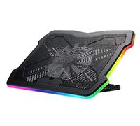 Base para Portatil Almohadilla De Enfriamiento para Computadora Portátil RGB con Ventilador LED USB Soporte Silencioso para Muy Estable Compatible hasta 17" Enfriamiento Rápido Laptops