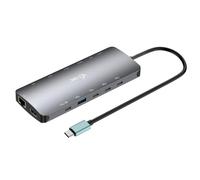 Base para portátil I-Tec Metal USB-C Nano 3 pantallas HDMI USB-C PD 140 W lector SD Ethernet