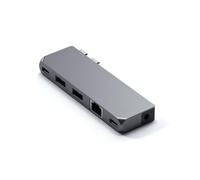 Base para portátil Satechi Pro Hub Mini USB-C gris con Ethernet y USB4