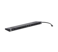 Base para portátil TnB DSMST12 11 en 1 USB-C HDMI DisplayPort VGA RJ45 SD Negro