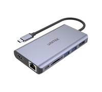 Base para portátiles Unitek uHUB S7 USB-C 100W HDMI DisplayPort Ethernet