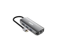 Base para Portátiles Urban Factory MHC55UF USB-C 7 en 1 4K HDMI Gigabit Ethernet 100W