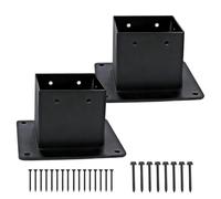 Base para Poste de 10x10 Centímetros | 2 Piezas Base Para Poste Tamaño Interior 8,4x8,9 Cm - Soporte para Pérgola - Para Cercas Jardines Cerramientos Patio Porche Patio Trasero Pérgolas