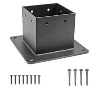 Base para postes de terraza Kit de base de anclaje for poste de brida de 4x4 for terraza con tornillos de acero galvanizado(1pc)