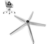 Base para Silla de Oficina, Pie de Cruz de Repuesto para Silla de Oficina, Base de Metal para Silla Giratoria, Repuestos Sillas de Oficina para Ruedas de 11mm x 22mm, muelle de gas de 50mm