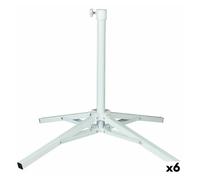 Base para sombrilla aktive 65 x 60,5 x 65 cm metal blanco (6 unidades)