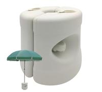 Base para sombrilla de jardín: soporte para sombrilla de 9,84 pulgadas, soportes de peso ajustables para voladizo, base ponderada para sombrila de HDPE | No terraplén fácil del soporte del to