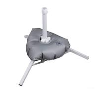 Base para sombrilla de playa al aire libre con soporte cuadrado relleno de agua y soporte de trípode, ajuste de poste ajustable de 25-35 mm, para uso estable de sombrilla de jardín y patio (calibre de