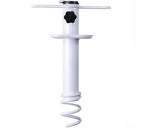 Base para sombrilla de playa, ancla de arena resistente con tornillo de 3 espirales para postes de 18 a 32 mm, jardín de hierro para soportar hasta 50 MPH, resistencia al viento, 14 x 8.5 pulgadas