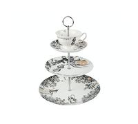 V&A Base para Tartas de 3 Niveles con Tema de Alicia en el país de Las Maravillas de Victoria & Albert, Color Blanco