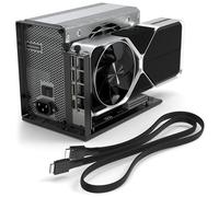 Base PCIe 4.0 x4 eGPU de 64 Gbps con cable SFF-8611 OCuLink de 29.5 pulgadas, OCuLink SFF-8612 8311 a PCIe x16 base de GPU externa para laptop y mini PC, carcasa externa de GPU compatible con tarjeta