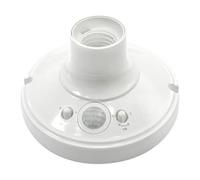 Base portalámparas E27 con Sensor infrarrojo, Ideal para Encendido automático en Interiores y Exteriores.