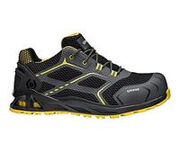 Base Protection B1004 Unisex K-Move Tela Transpirable Suela Resistente a Perforaciones Plantilla Ortopédica Antiestática Punta de Aluminio Zapatos de Seguridad Protectores Negro Amarillo, 42