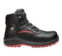 BASE Protection, BE-Stone Calzado de Seguridad para Mujeres y Hombres, Negro y Rojo, Talla 36