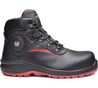 BASE Protection, BE-Stone Calzado de Seguridad para Mujeres y Hombres, Negro y Rojo, Talla 38