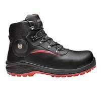 BASE Protection, BE-Stone Calzado de Seguridad para Mujeres y Hombres, Negro y Rojo, Talla 39