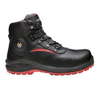 BASE Protection, BE-Stone Calzado de Seguridad para Mujeres y Hombres, Negro y Rojo, Talla 41
