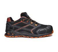 BASE Protection, K-Step Calzado de Seguridad para Hombres y Mujeres, Negro y Naranja, Talla 39 EU
