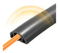 Base protectora para cables, cubierta de cable de suelo de alambre suave para cables, canal de alambre de PVC flexible - Autoadhesivo para cables domésticos ocultos para la oficina en casa o al aire