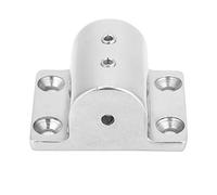Base rectangulaire pour tuyau marin, base carrée pour tube de bateau en acier inoxydable, quincaillerie résistante à la corrosion polie miroir pour les garde-corps de pont de (22 mm 7/8 pulgadas)