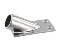 Base rectangular de tubo marino de acero inoxidable de 22 mm para pasamanos de 30, 45, 60, 90 grados en la cubierta del barco, resistente al agua salada, ajuste de perno para yate, velero (30°)