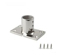 Base rectangular para barandilla de barco, acero inoxidable 316, ajuste de 22 mm, 25 mm, accesorios para cubierta de yate, color plateado (25 mm)