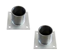 Base Redonda Para Poste De Terraza, Base De Anclaje De Acero Inoxidable Con Tornillos Para Barandilla, Terraza, Balcón Y Jardín, Soporte Para Poste De Buzón Exterior, 2 Unidades, Diámetro 150 Mm (5,9