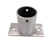 Base Redonda Para Poste De Terraza, Base De Anclaje De Acero Inoxidable Con Tornillos Para Barandilla, Terraza, Balcón Y Jardín, Soporte Para Poste De Buzón Exterior, 1 Unidad, Diámetro 40 Mm (1,6 Pu