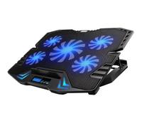 Base refrigeración para ordenador portátil EWENT EW1259 - 5 ventiladores - hub 2 puertos USB - hasta 17 pulgadas