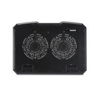 Base refrigeradora para portátil ``Black Metal´´ Negro | Inclinable con pies antideslizantes, con 2 ventiladores silenciosos, 40 cm