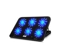 Base refrigeradora para portátil con seis ventiladores silenciosos, 45 cm (18 pulgadas), soporte ergonómico ajustable, alimentación USB,