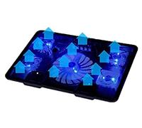 Base Refrigeradora Portatil Escritorio 5 Fan 2 USB Laptop Cooler Cooling Pad Notebook Computer Stand para PC 10''-17'' Estable Ergonómico