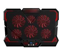 Base Refrigeradora Portatil Escritorio Gaming Laptop Pad Cooler Six Fan Screen Dos Puertos USB 2600RPM Notebook Stand para Estable Ergonómico
