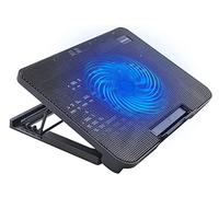 Base Refrigeradora Portatil Escritorio Laptop Cooler Cooling Pad Portable USB Notebook Stand Chill Mat con 1 Ventiladores LED Azules Estable Ergonómico