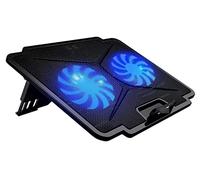 Base Refrigeradora Portatil Escritorio Laptop Cooling Pad 2 USB 5 Ángulos Ajustables Cooler Fan Stand con Luz para 11-15.6 Pulgadas Notebook Estable Ergonómico