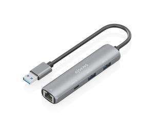 Base replicadora Aisens ASUC-4P035-GR USB-A Ethernet Gigabit 2xUSB-A 1xUSB-C Gris 15 cm