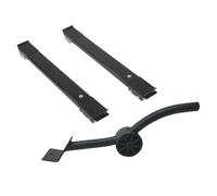 Base Ruedas para Lavadora y Muebles Pesados, Negro | Acero Inoxidable y Goma, Reduce Ruido, Gran Capacidad de Carga, Área Amplia, Palanca
