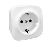 Base Schuko de Superficie Simple, Enchufe Schuko para Montaje en Pared, Toma de Corriente para Interior, 16A, 250V, Máx. 3680W, Ideal para Uso Doméstico y Comercial, Blanco