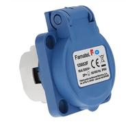 Base Schuko Industrial empotrar 2P+TT 16AFAMATEL 13953F 230V IP54 Francia 1 conexion vertical