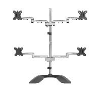 StarTech.com Soporte de Escritorio para 4 Monitores de hasta 32" VESA - Articulado - Acero y Aluminio - Base Multipantalla - (ARMQUADSS)