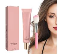 Base Super Cover con cepillo pulidor Base ligera de larga duración Corrector Base líquida hidratante Base correctora facial