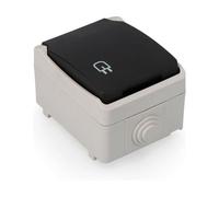 Base fija estanca de 2P+T 16A 250V con IP44 65x80x55mm Solera R64034