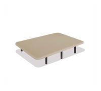 Base tapizada beige 80 x 190 cm, dreamnite, tejido 3d antideslizante, estructura 30x40mm, 5 barras transversales, con patas 35cm