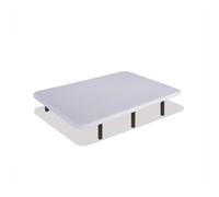 Base tapizada blanca 160 x 190 cm, dreamnite, tejido 3d antideslizante, estructura 30x40mm, 5 barras transversales, con patas 30cm