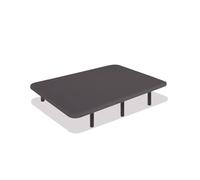 Base tapizada gris 150 x 190 cm, dreamnite, tejido 3d antideslizante, estructura 30x40mm, 5 barras transversales, con patas 40cm