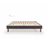 Base tapizada gris con patas, medidas 105x190cm, base francesa descansin, lujo a tu alcance